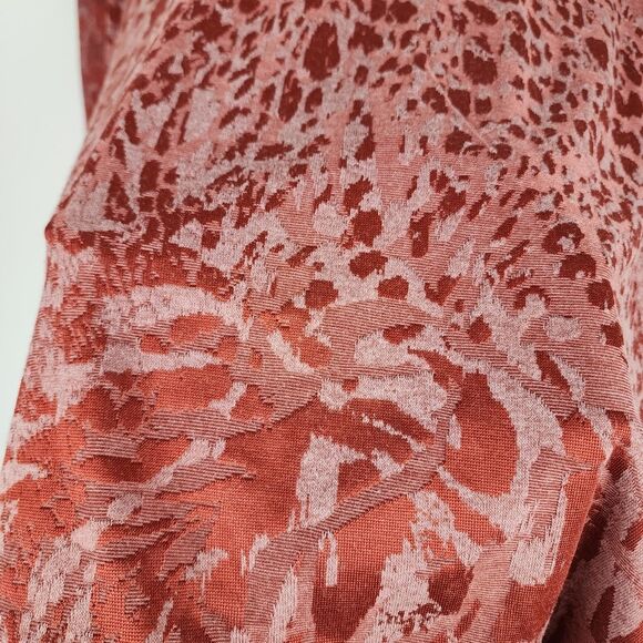 Simply Vera Vera Wang Textured Top Crewneck Long Sleeve Tee Knit Rust Size M - Picture 9 of 14